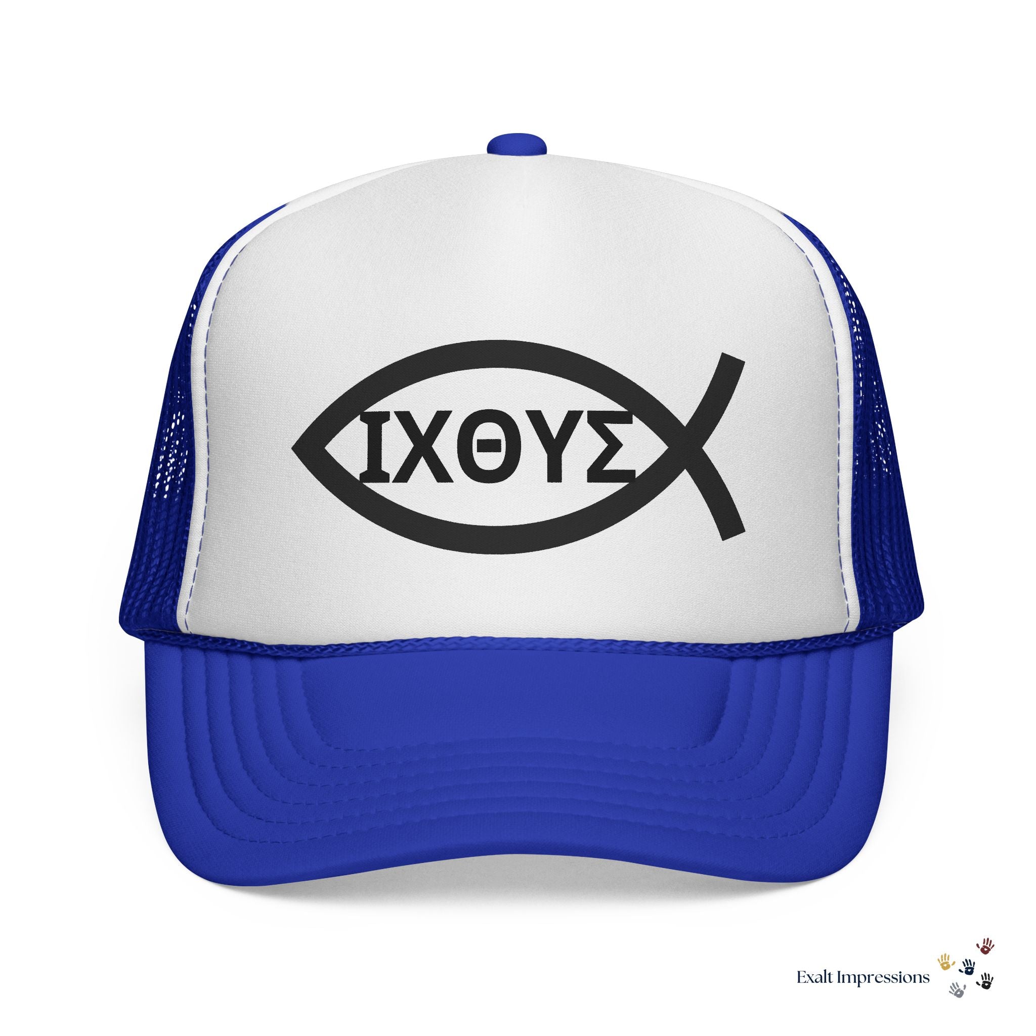 Christian Ichthys Fish Trucker Hat — Faith Logo Cap