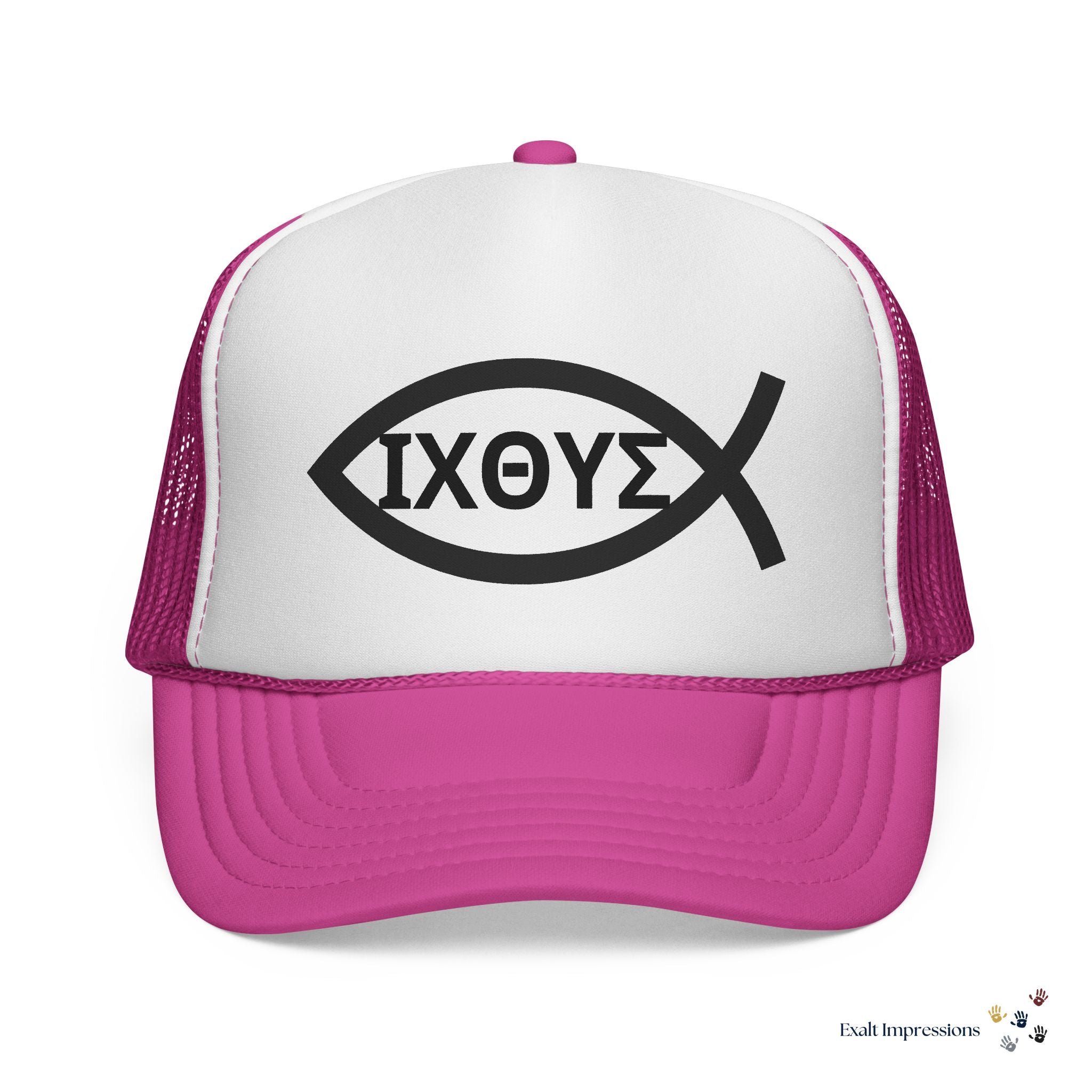 Christian Ichthys Fish Trucker Hat — Faith Logo Cap