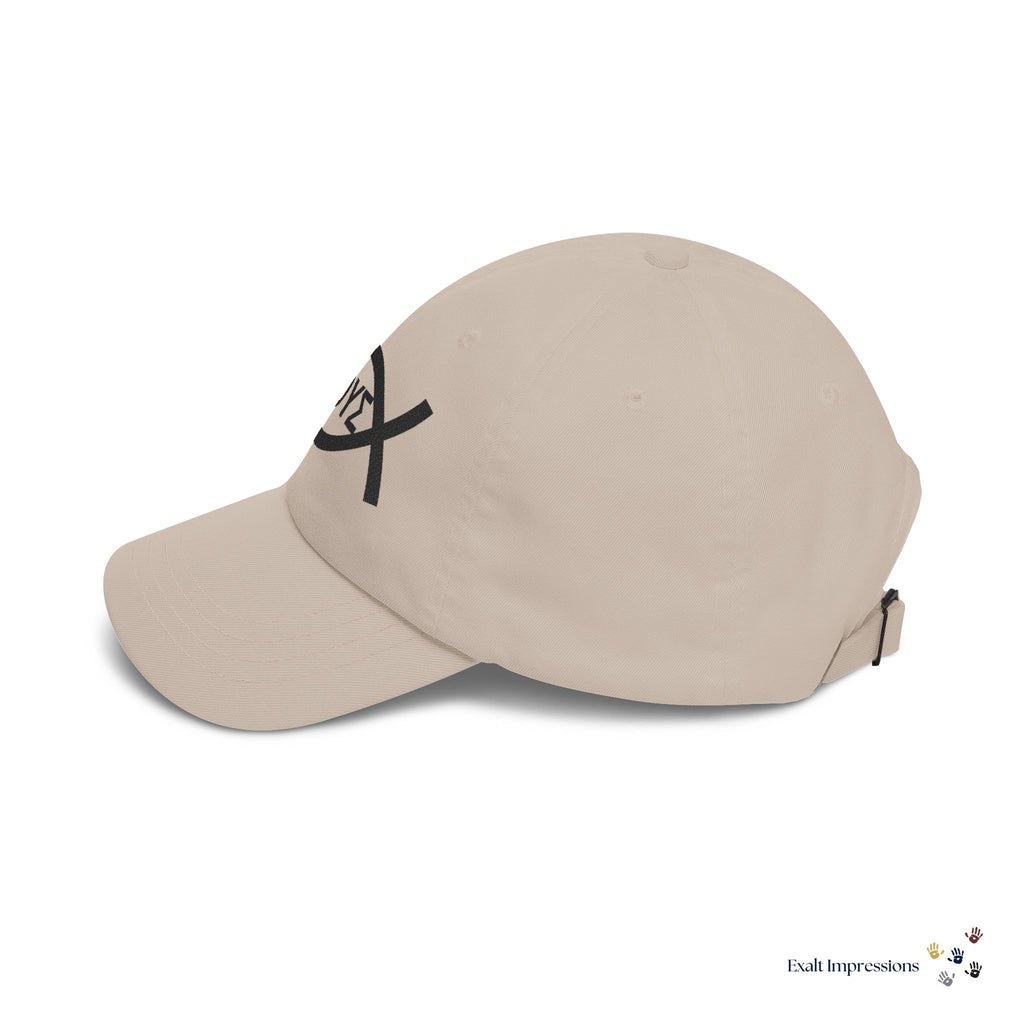 Embroidered Ichthys Fish Dad Cap — Baseball Hat