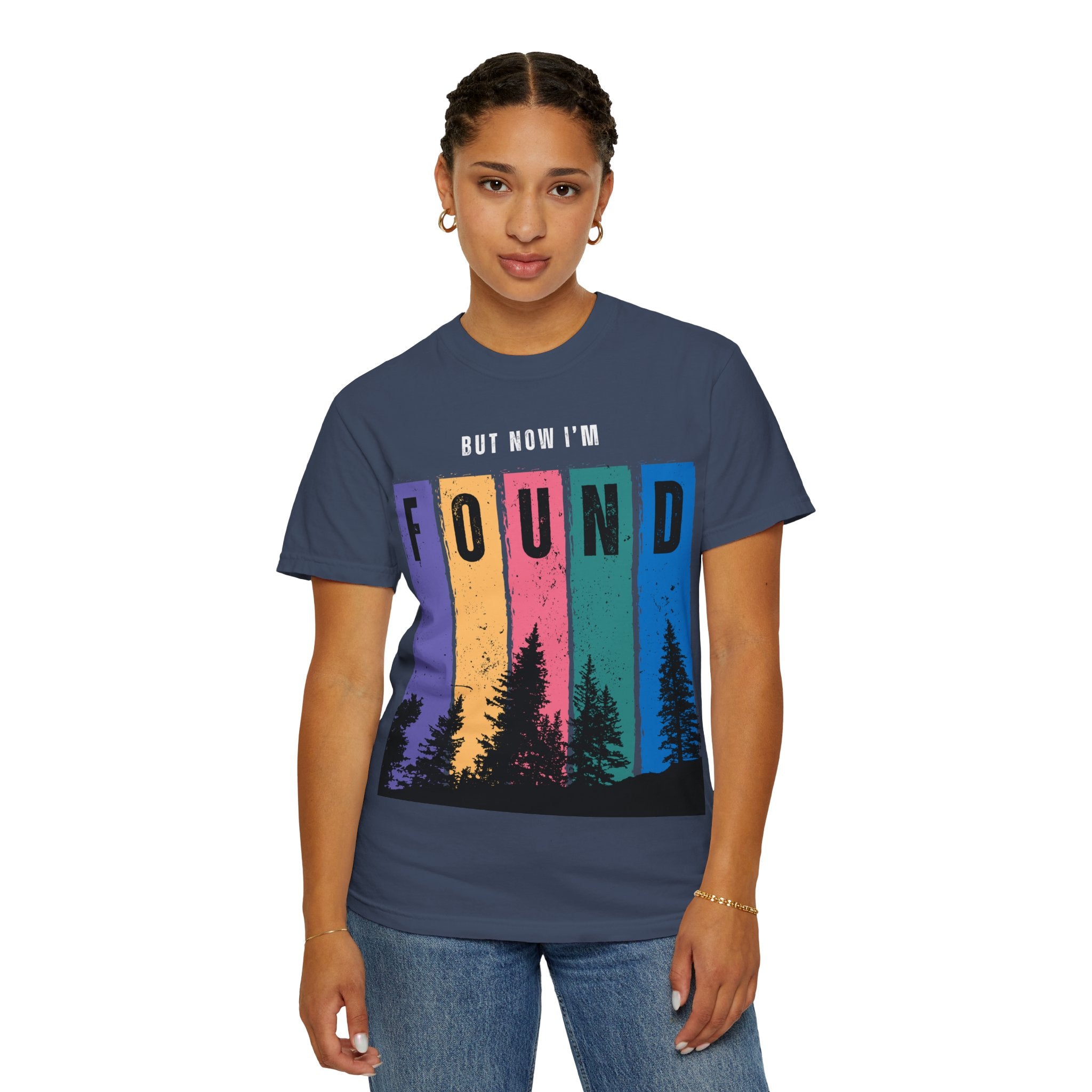 Found Vintage Nature T-Shirt — “Once was Lost But Now I’m Found” Inspirational Graphic Tee
