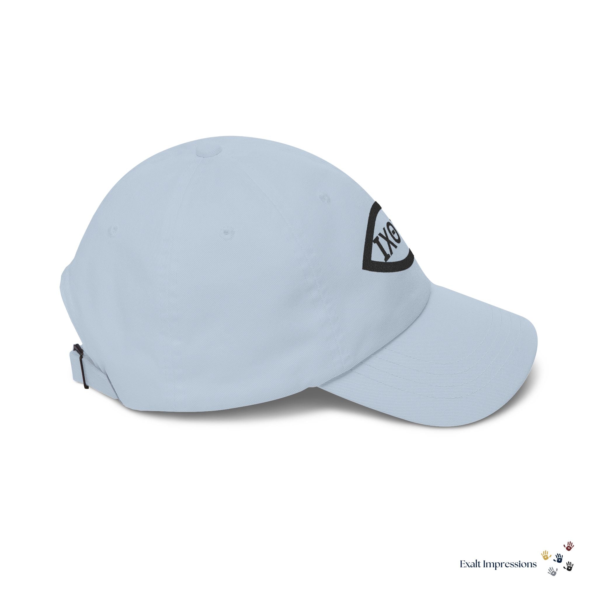 Embroidered Ichthys Fish Dad Cap — Baseball Hat