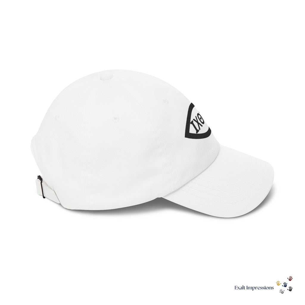 Embroidered Ichthys Fish Dad Cap — Baseball Hat