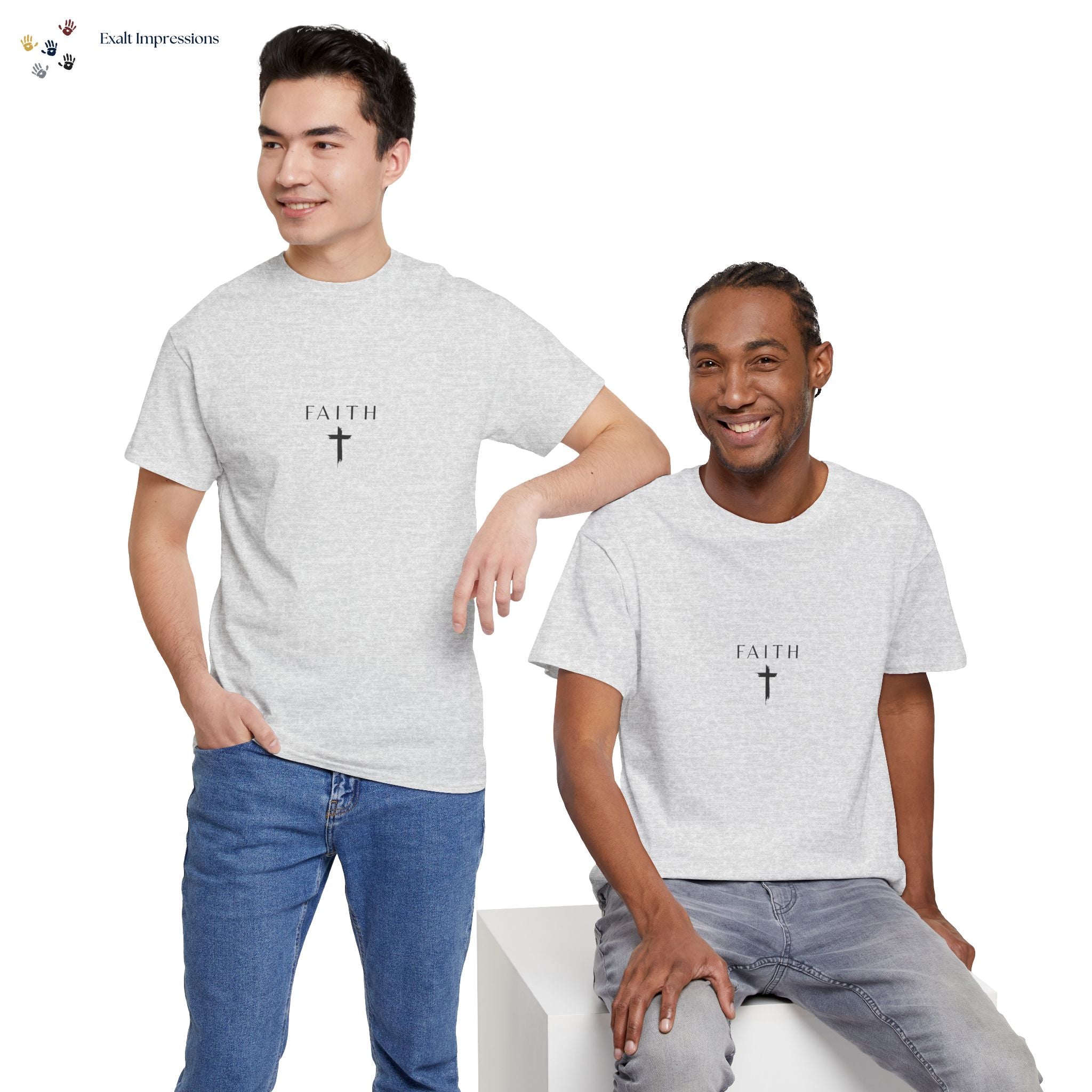 Faith Cross T‑Shirt — Minimal Christian Tee