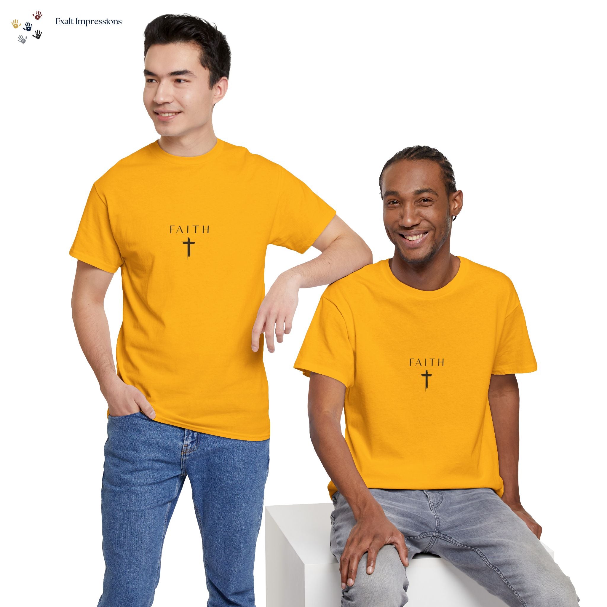 Faith Cross T‑Shirt — Minimal Christian Tee